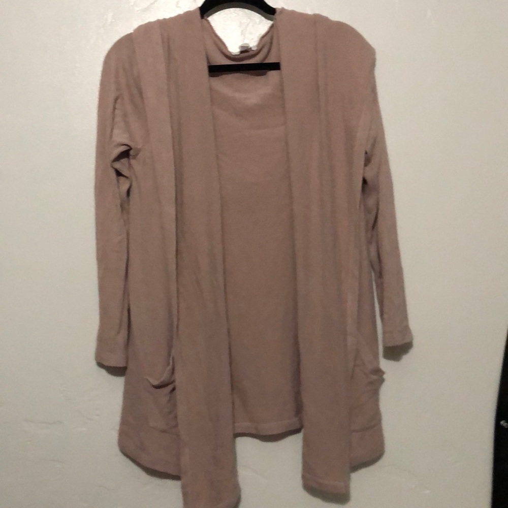 Don’t ask why Pink hooded cardigan